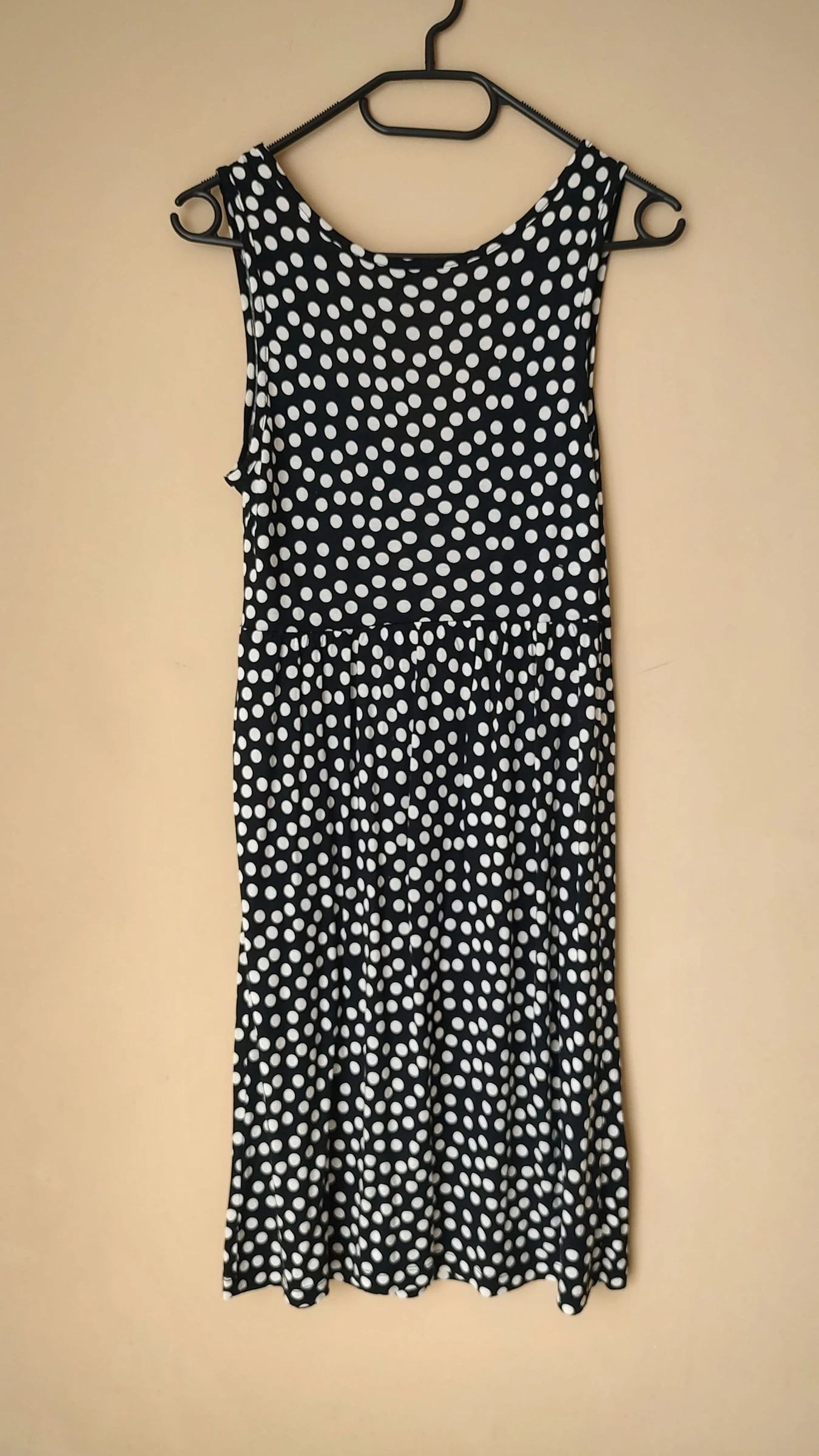 Vestido de verão leve preto com poás brancos – Tamanho PP/P – photo 4